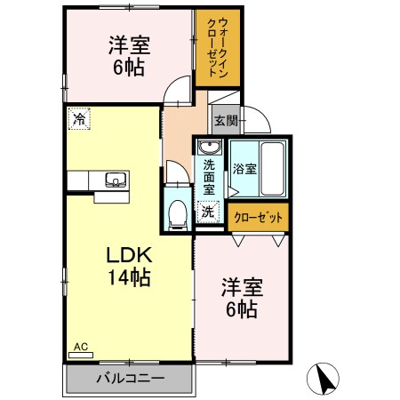 苧ケ瀬駅 徒歩10分 2階の物件間取画像