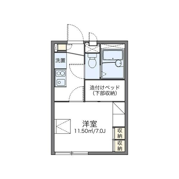 細畑駅 徒歩10分 1階の物件間取画像