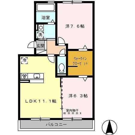 各務原市役所前駅 徒歩18分 2階の物件間取画像