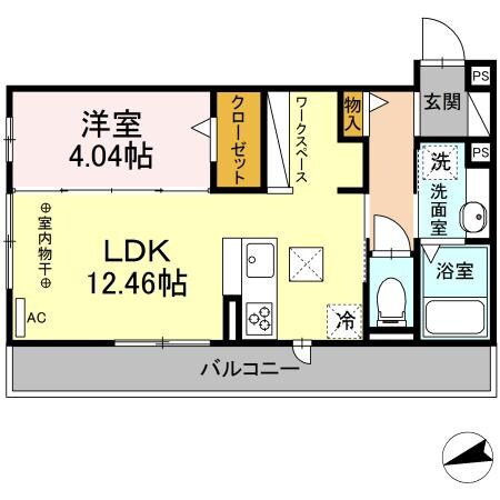 岐南駅 徒歩22分 1階の物件間取画像