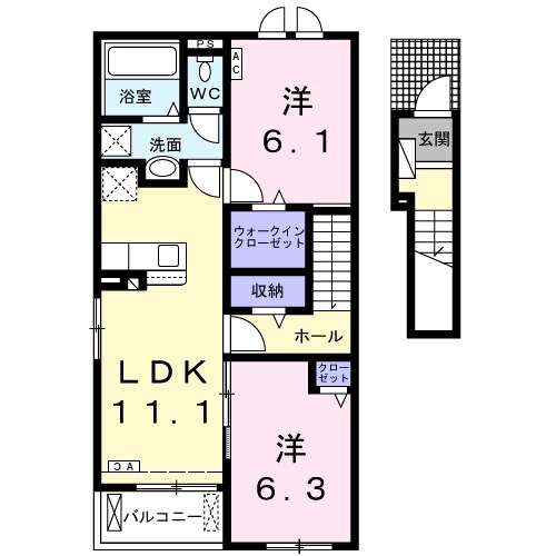 新羽島駅 徒歩58分 2階の物件間取画像