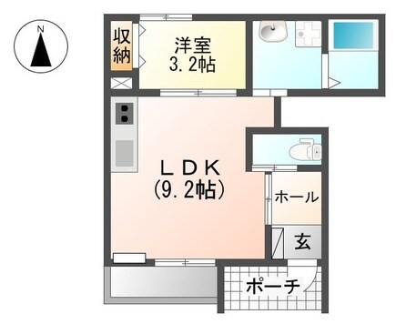 西岐阜駅 徒歩20分 1階の物件間取画像