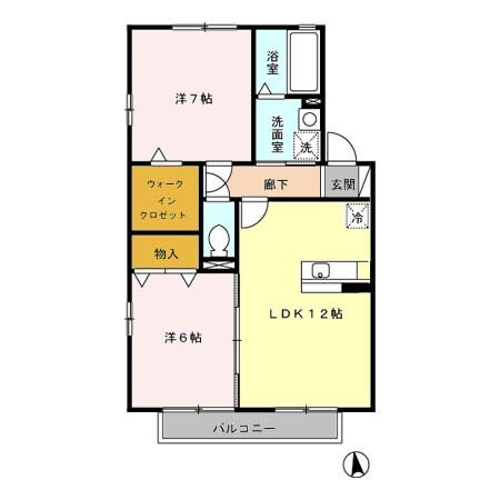 西岐阜駅 徒歩23分 2階の物件間取画像