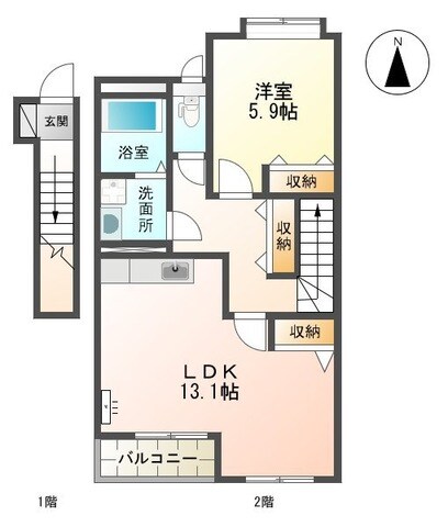 高田橋駅 徒歩7分 2階の物件間取画像