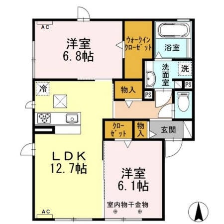 東大垣駅 徒歩33分 1階の物件間取画像