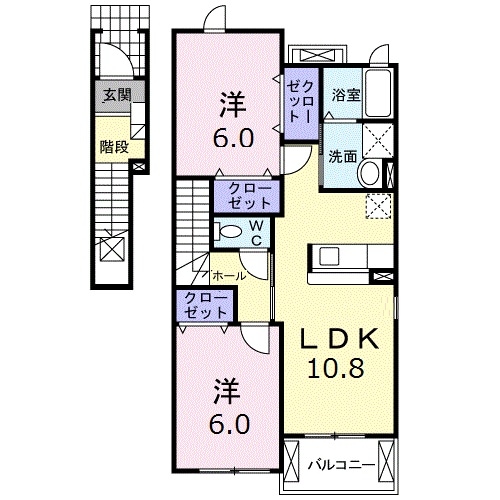 荒尾駅 徒歩23分 2階の物件間取画像