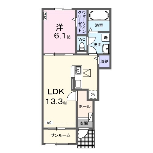 新羽島駅 徒歩59分 1階の物件間取画像