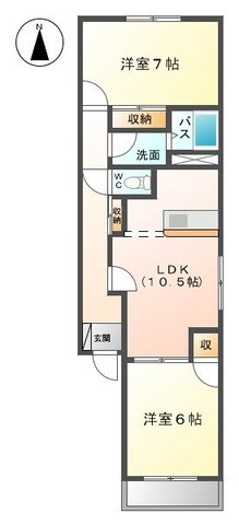 柳津駅 徒歩7分 1階の物件間取画像