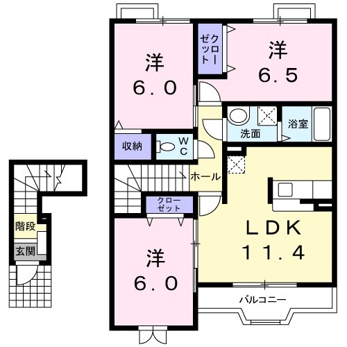 新羽島駅 徒歩78分 2階の物件間取画像