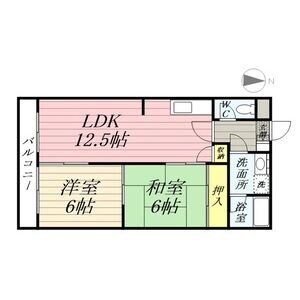 細畑駅 徒歩5分 1階の物件間取画像