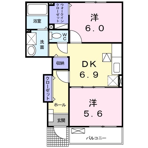 新羽島駅 徒歩15分 1階の物件間取画像