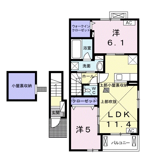 柳津駅 徒歩34分 2階の物件間取画像