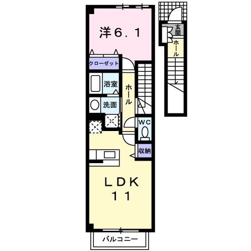 柳津駅 徒歩25分 2階の物件間取画像