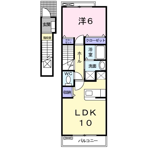 西笠松駅 徒歩15分 2階の物件間取画像