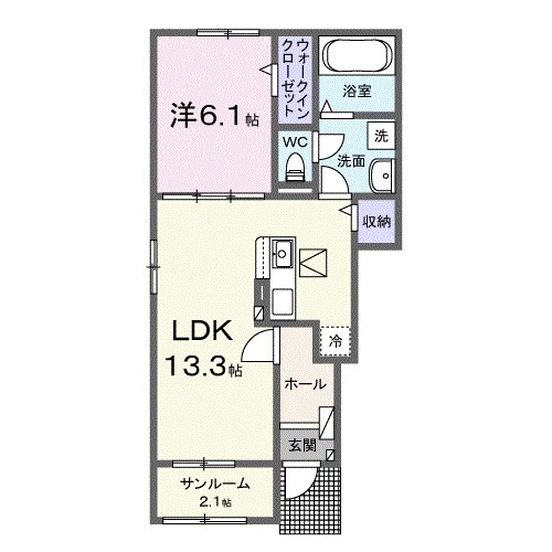 各務ケ原駅 徒歩10分 1階の物件間取画像