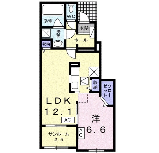 南宿駅 徒歩28分 1階の物件間取画像