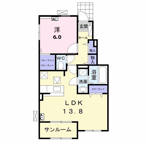 荒尾駅 徒歩37分 1階の物件間取画像