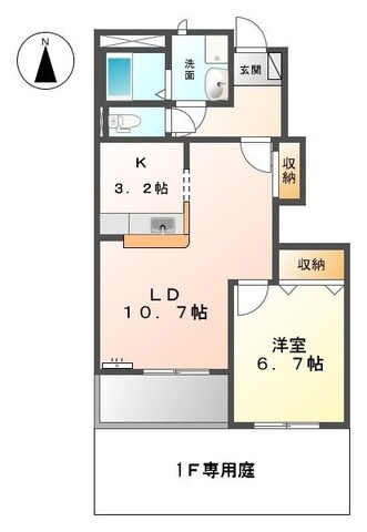 須賀駅 徒歩19分 1階の物件間取画像