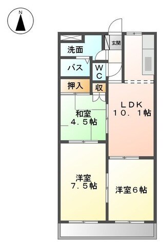 新羽島駅 徒歩17分 1階の物件間取画像