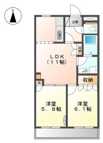 アザレアＫの物件間取画像