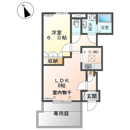 手力駅 徒歩10分 1階の物件間取画像