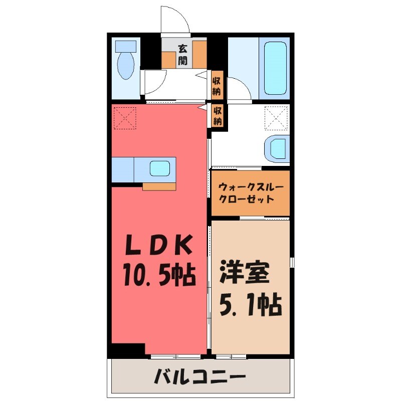 小金井駅 徒歩9分 1階の物件間取画像