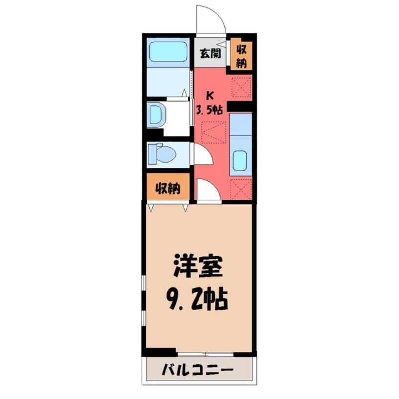 西川田駅 徒歩25分 2階の物件間取画像
