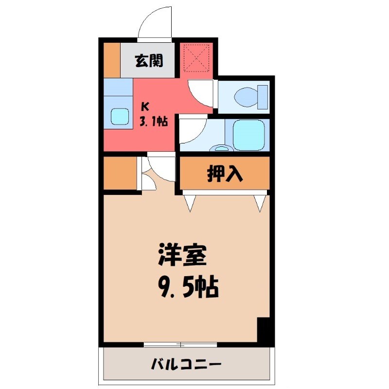 東宿郷駅 徒歩3分 8階の物件間取画像