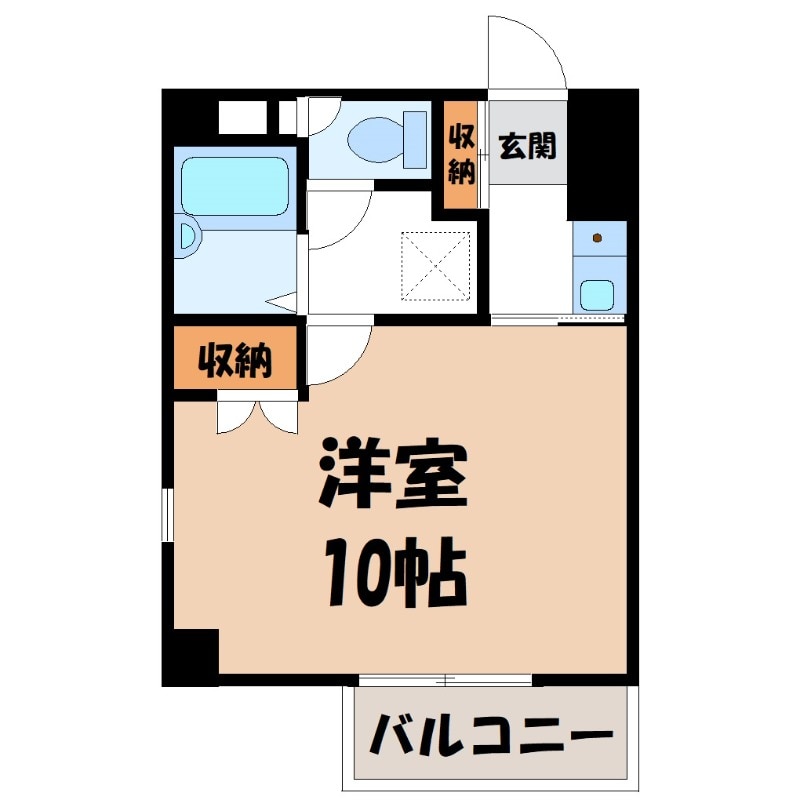 東武宇都宮駅 徒歩14分 10階の物件間取画像