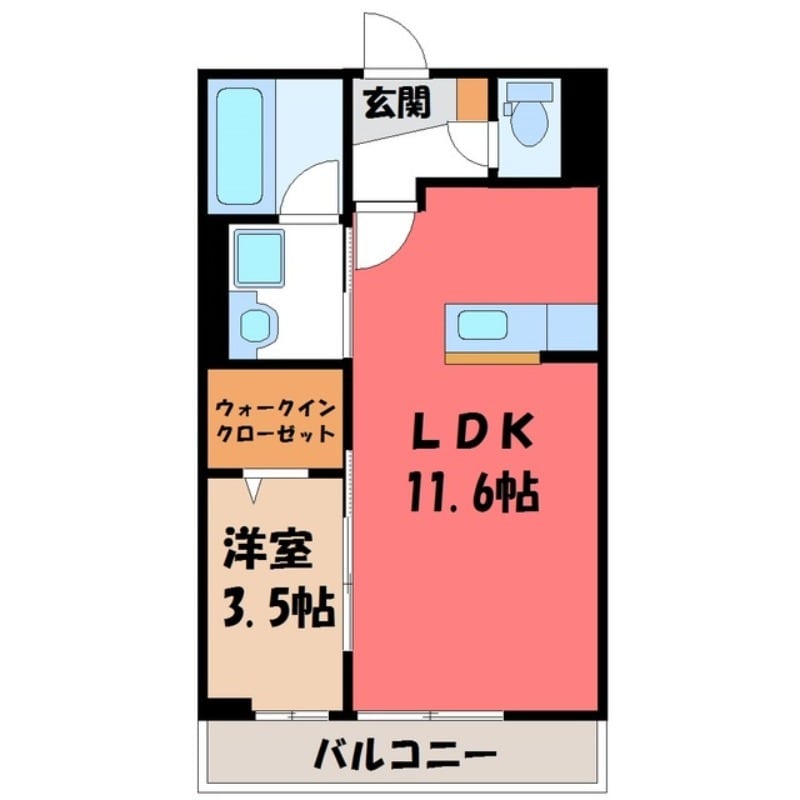鶴田駅 バス6分  富士見小学校北口下車：停歩11分 2階の物件間取画像