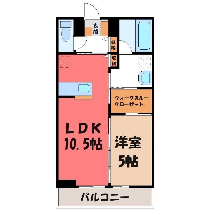 小金井駅 徒歩9分 1階の物件間取画像