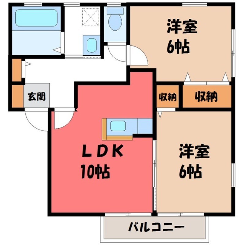 サンハイツアーデル Ａの物件間取画像