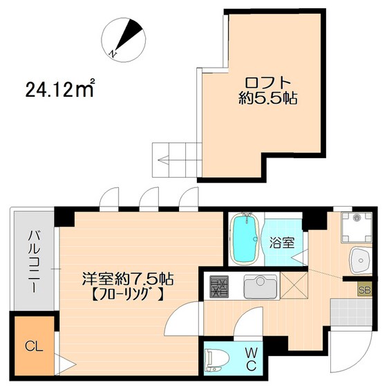 西鉄平尾駅 徒歩10分 3階の物件間取画像