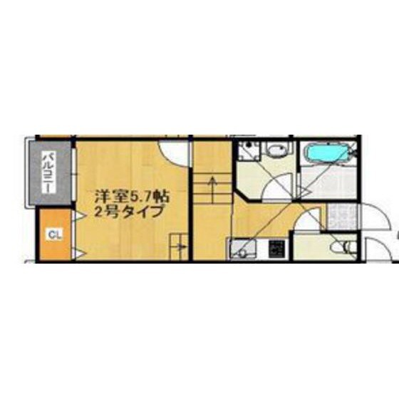 名島駅 徒歩9分 2階の物件間取画像