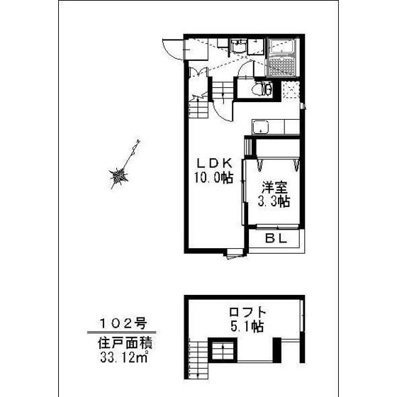 アルル笹原駅東の物件間取画像