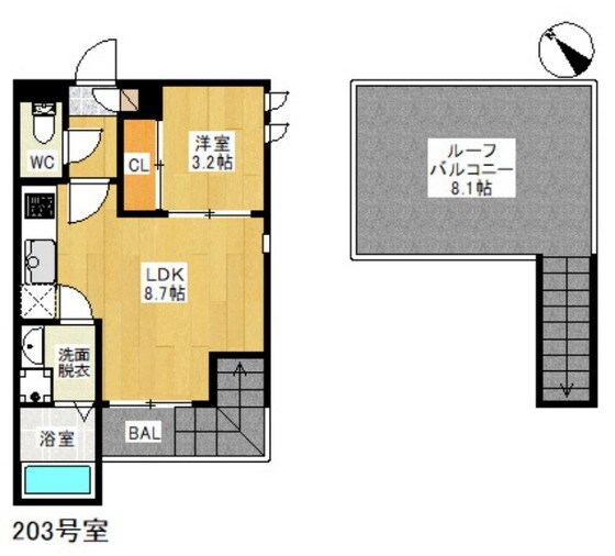 香椎駅 徒歩10分 2階の物件間取画像