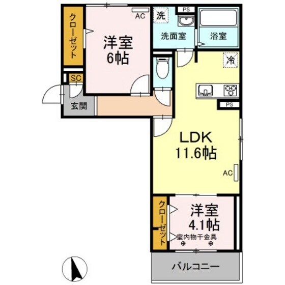 柚須駅 徒歩20分 2階の物件間取画像