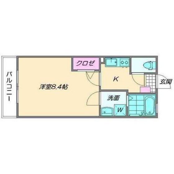 クレフラスト小戸Bの物件間取画像