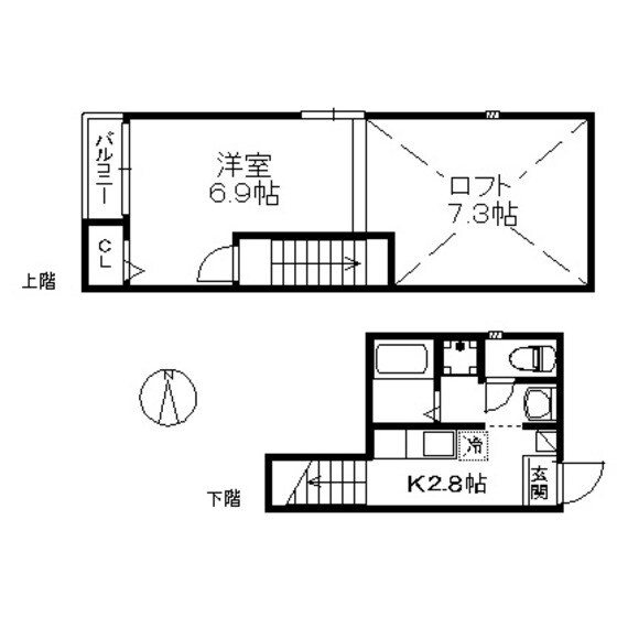 コスモ九大南の物件間取画像
