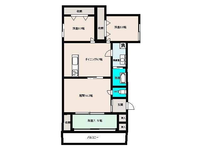 マンション風雅の物件間取画像