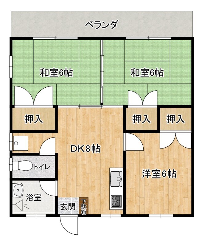 コーポサンライズの物件間取画像