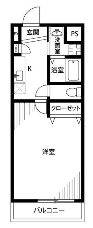 アンプルールフェール岩波の物件間取画像