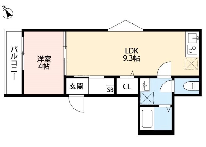 クラスティーネ愛宕町の物件間取画像