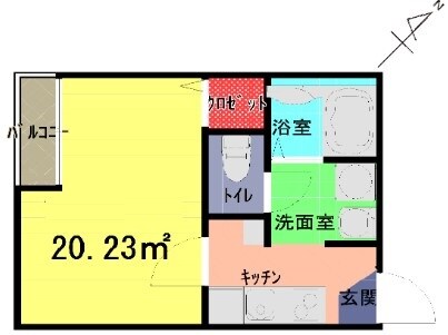 川口市南鳩ヶ谷1AP2の物件間取画像