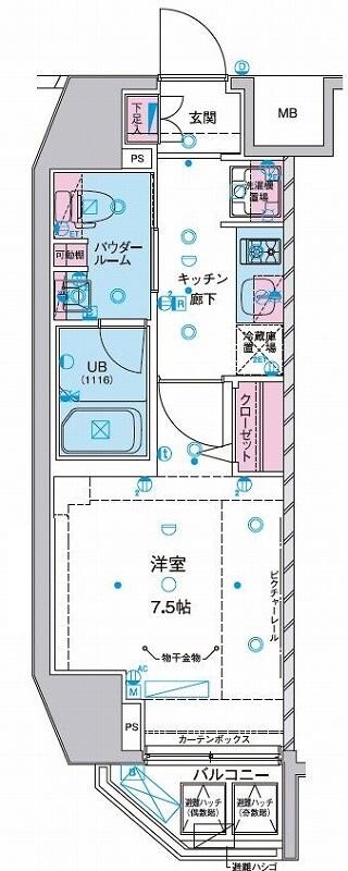 ジェノヴィア麻布十番グリーンヴェールの物件間取画像