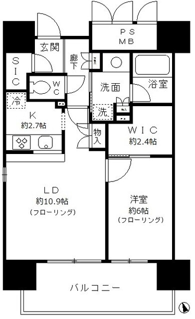 フォンテーヌ芝浦の物件間取画像