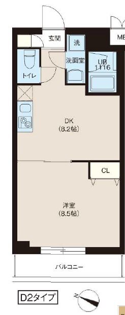 レオーネ志村坂上の物件間取画像