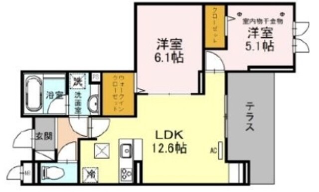 ONARIGOTEN Dの物件間取画像