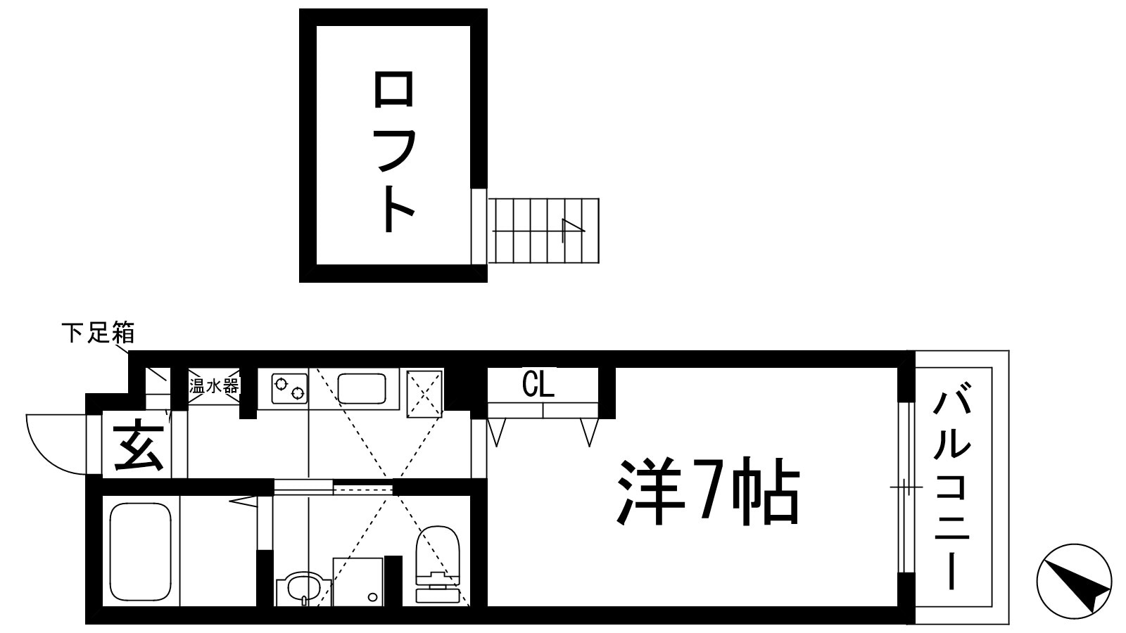 レオパレス清荒神LA1の物件間取画像