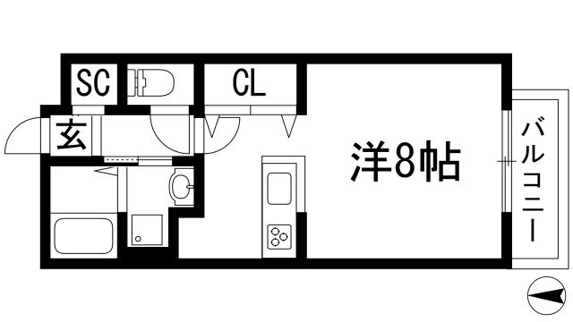 メゾン二翠A棟の物件間取画像